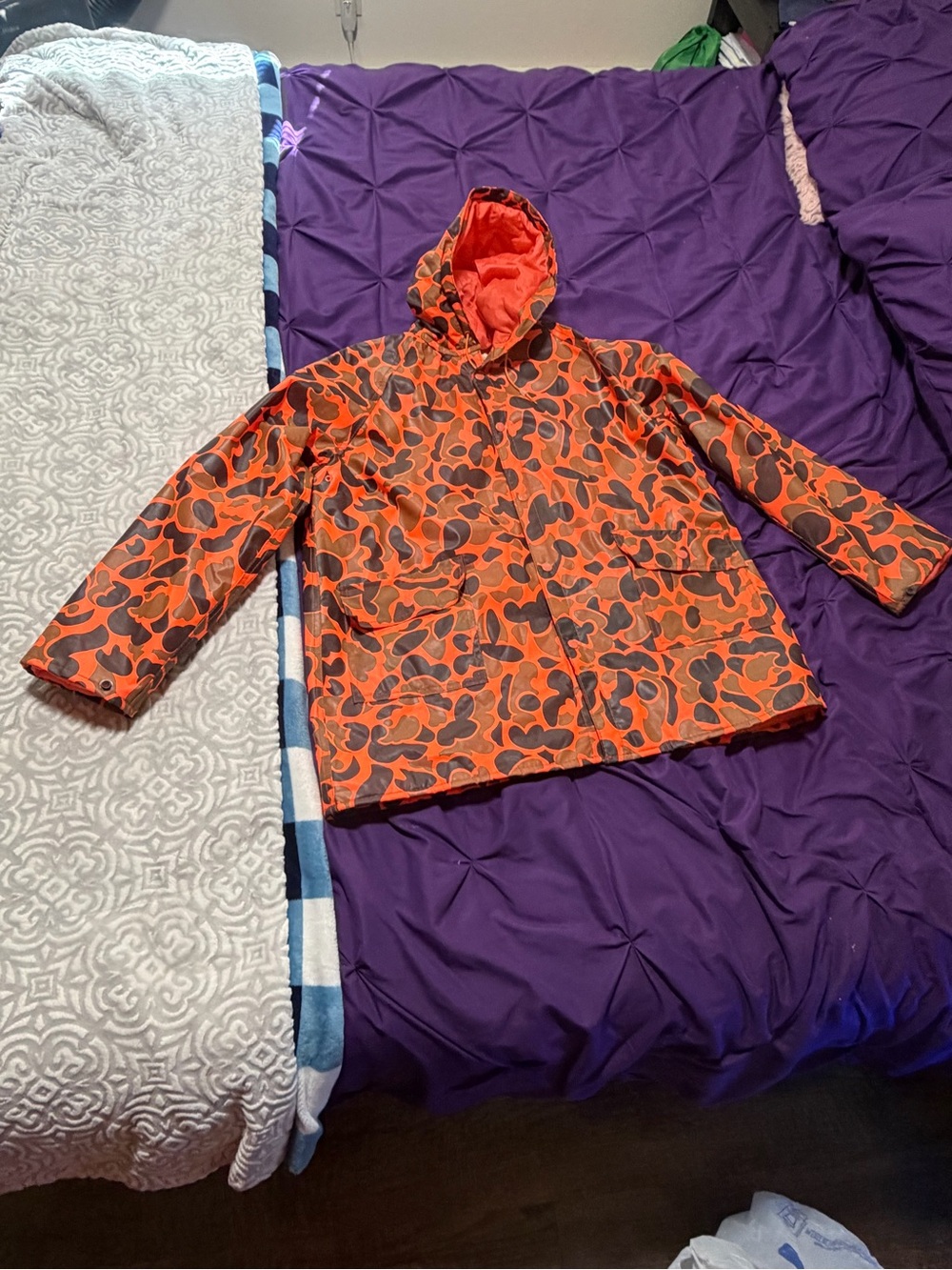 Vintage Size M US Camper PVC Quilted Jacket / Rain Jacket